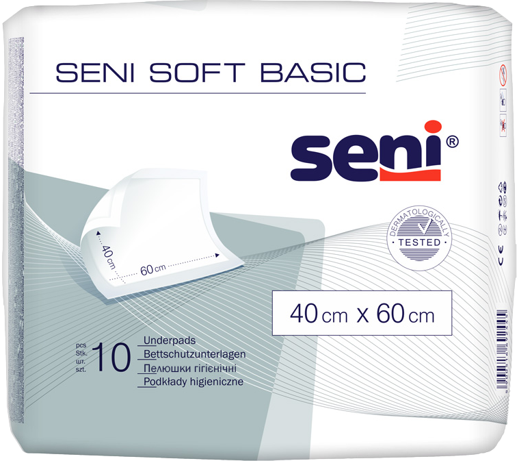 Пелюшки гігієнічні SENI SOFT Basic 40х60 см. (10 шт.)